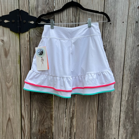 NWT GOTTEX White Golf Tennis Tiered Athletic Skort size Small - Picture 2 of 14